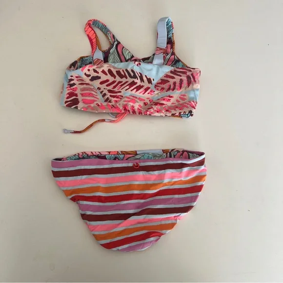 Maaji Reversible floral bikini with lace up detail - Picture 2 of 4